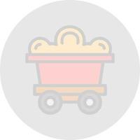 Mining Cart Vector Icon Design