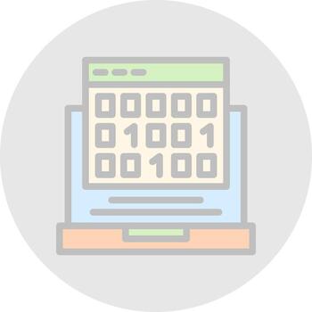 Binary Code Vector Icon Design
