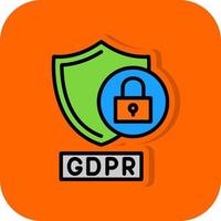 gdpr demanda vector icono diseño