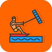 Kitesurfing Vector Icon Design