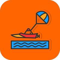 Parasailing Vector Icon Design