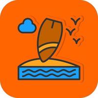 Surfboard Vector Icon Design