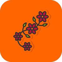 diseño de icono de vector de diseño floral