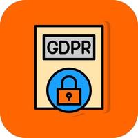 diseño de icono de vector de política gdpr