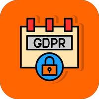 diseño de icono de vector de complemento gdpr