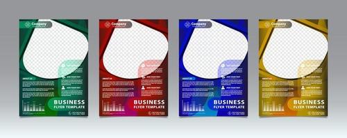 Business Flyer Template with dark background vector