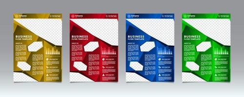 Business Flyer Template with dark background vector