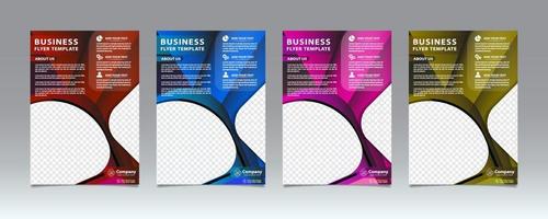 Business Flyer Template with dark background vector