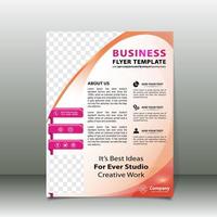 Business Flyer template with light background vector