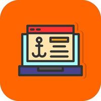 Anchor Text Vector Icon Design