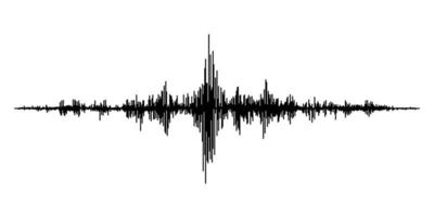 terremoto sismógrafo ola, sísmico forma de onda vector