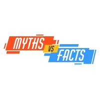 Myths vs facts icon. Truth or false vector badge