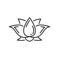 budismo religión loto símbolo, budista icono vector