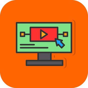 diseño de icono de vector de contenido interactivo