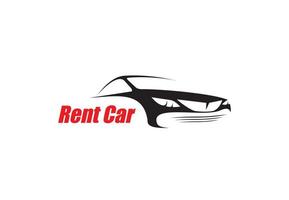 Car rent, driver hire, taxi service icon or sign vector