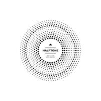 Halftone circle pattern border of frame with dots vector