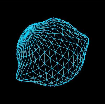 Geometric futuristic sphere shape, protection grid