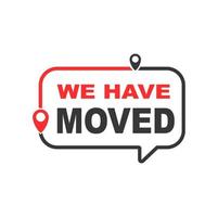 Move outline icon, we have moved sign vector