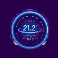 Thermostat or smart thermometer control dial vector