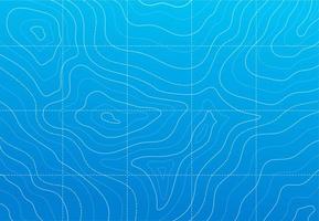 Ocean or sea line contour, topographic terrain map vector