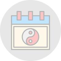 Chinese Calendar Vector Icon Design