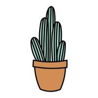 Vector illustration of a bright cactus. flat, cute