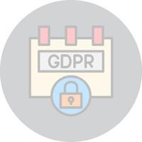 diseño de icono de vector de complemento gdpr