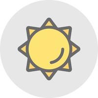 diseño de icono de vector de sol