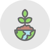 Earth Plant Vector Icon Design