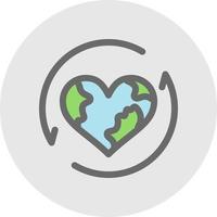 Earth Recycle Vector Icon Design