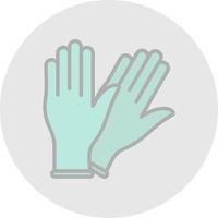 guantes, vector, icono, diseño vector