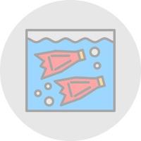 Fin Swimming Vector Icon Design