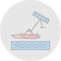 diseño de icono de vector de kitesurf