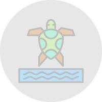 Sea Turtle Vector Icon Design