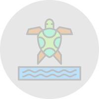 Sea Turtle Vector Icon Design