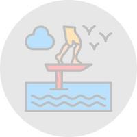 Sit Down Hydrofoiling Vector Icon Design