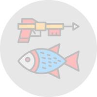 diseño de icono de vector de pesca submarina