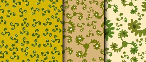 Set of decorative patterns. Seamless hand drawn texture. vector