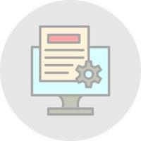 Content Management System Vector Icon Design