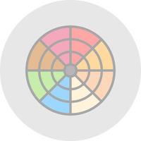 Color Wheel Vector Icon Design