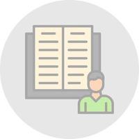 Diary Study Vector Icon Design