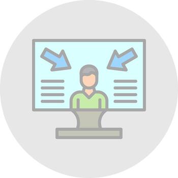 diseño de icono de vector de diseño centrado en el usuario