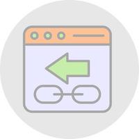 Backlink Vector Icon Design