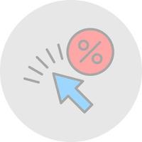 Click Through Rate Vector Icon Design