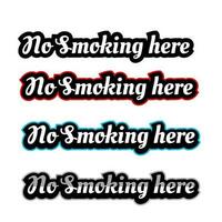 no smoking sign lettering design vector