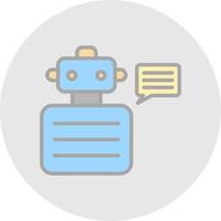 Robot Advisor Vector Icon Design