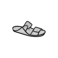 Male sandals vintage art illustration design vector