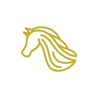 Head horse line modern creative logo design vector