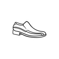 hombre Zapatos calzado línea Arte ilustración diseño vector