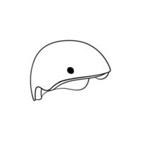 Helmet sport simple line creative design vector